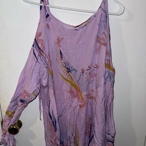 Free People Lavender Floral Top